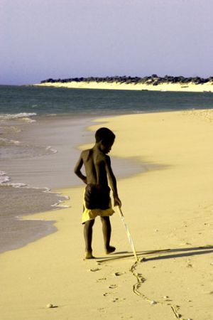 Malagasy Child on theBeach at Anakou